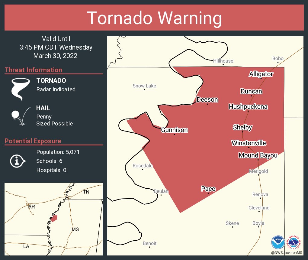 NWS Tornado on Twitter "Tornado Warning including Shelby MS, Mound