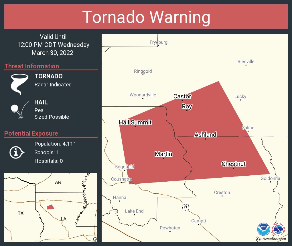 NWS Tornado on Twitter "Tornado Warning continues for Martin LA, Hall