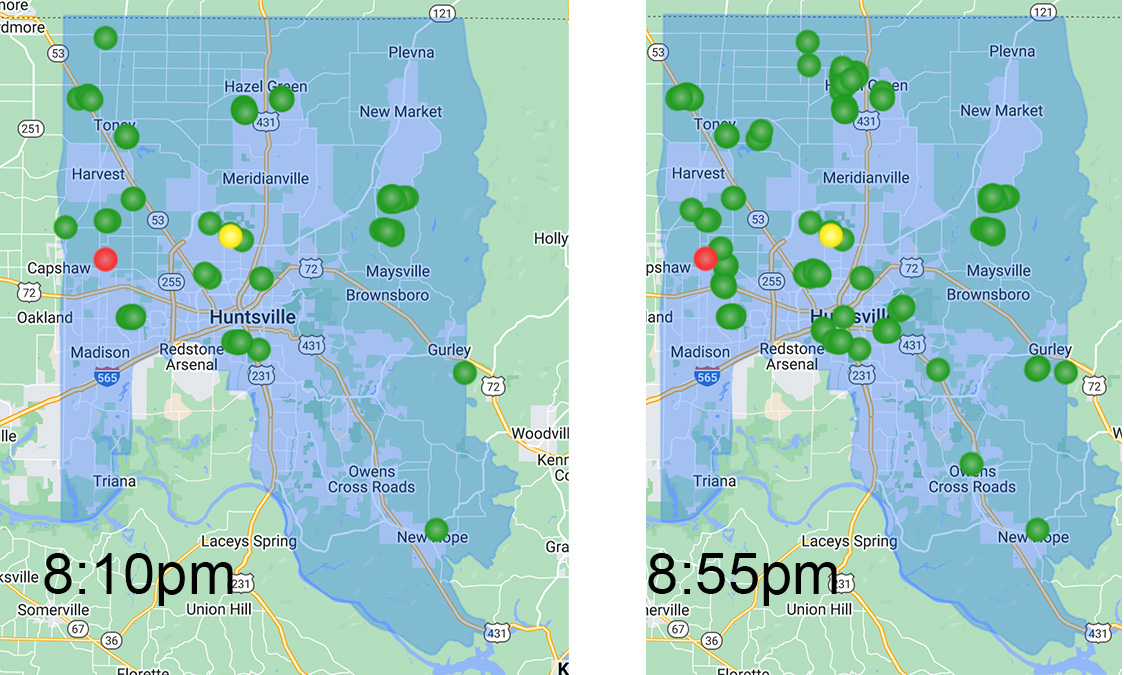 Huntsville Utilities on Twitter "POWER OUTAGE UPDATE 855PM. More