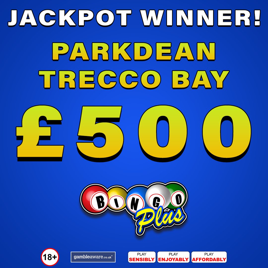 Bingo Plus on Twitter "⭐ JACKPOT WINNER ⭐NNCongratulations to the player in Parkdean Trecco