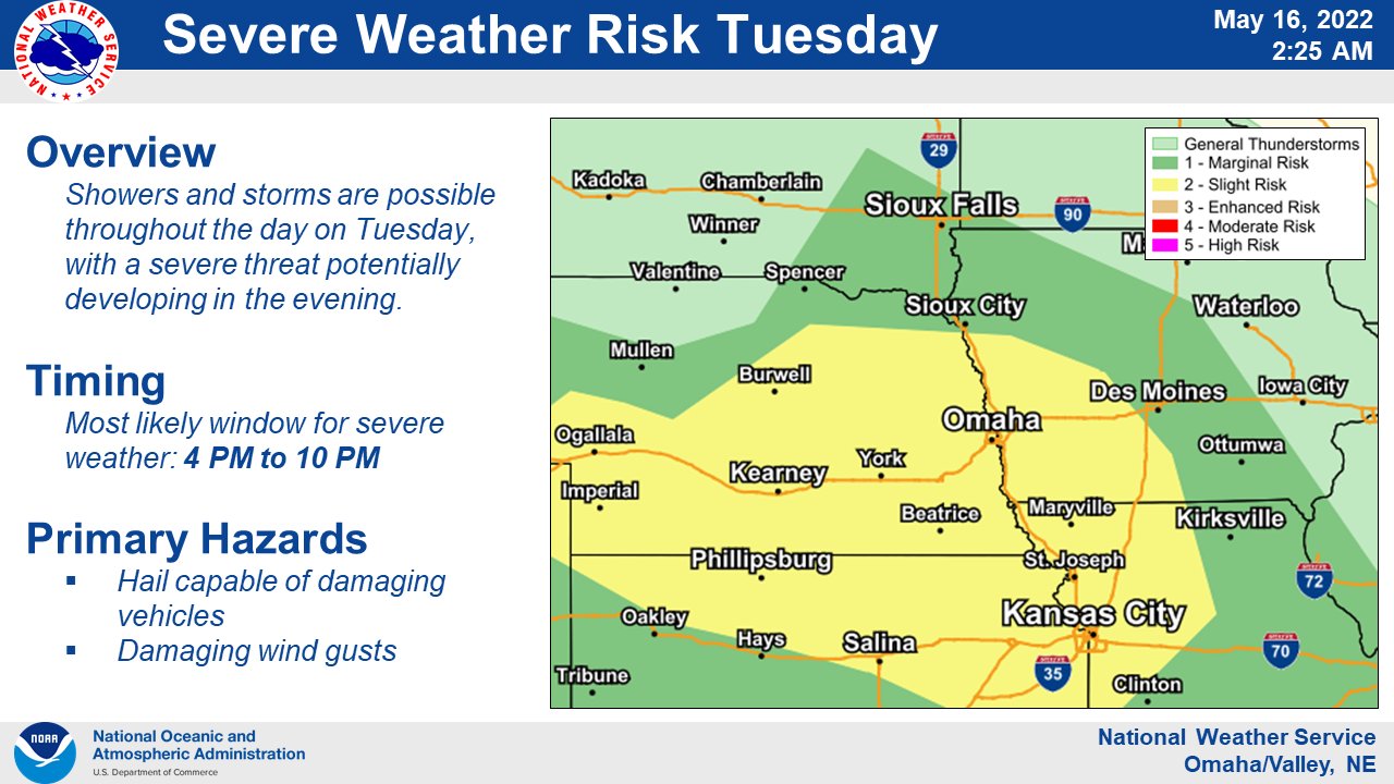 NWS Omaha on Twitter "Scattered thunderstorms return to the region