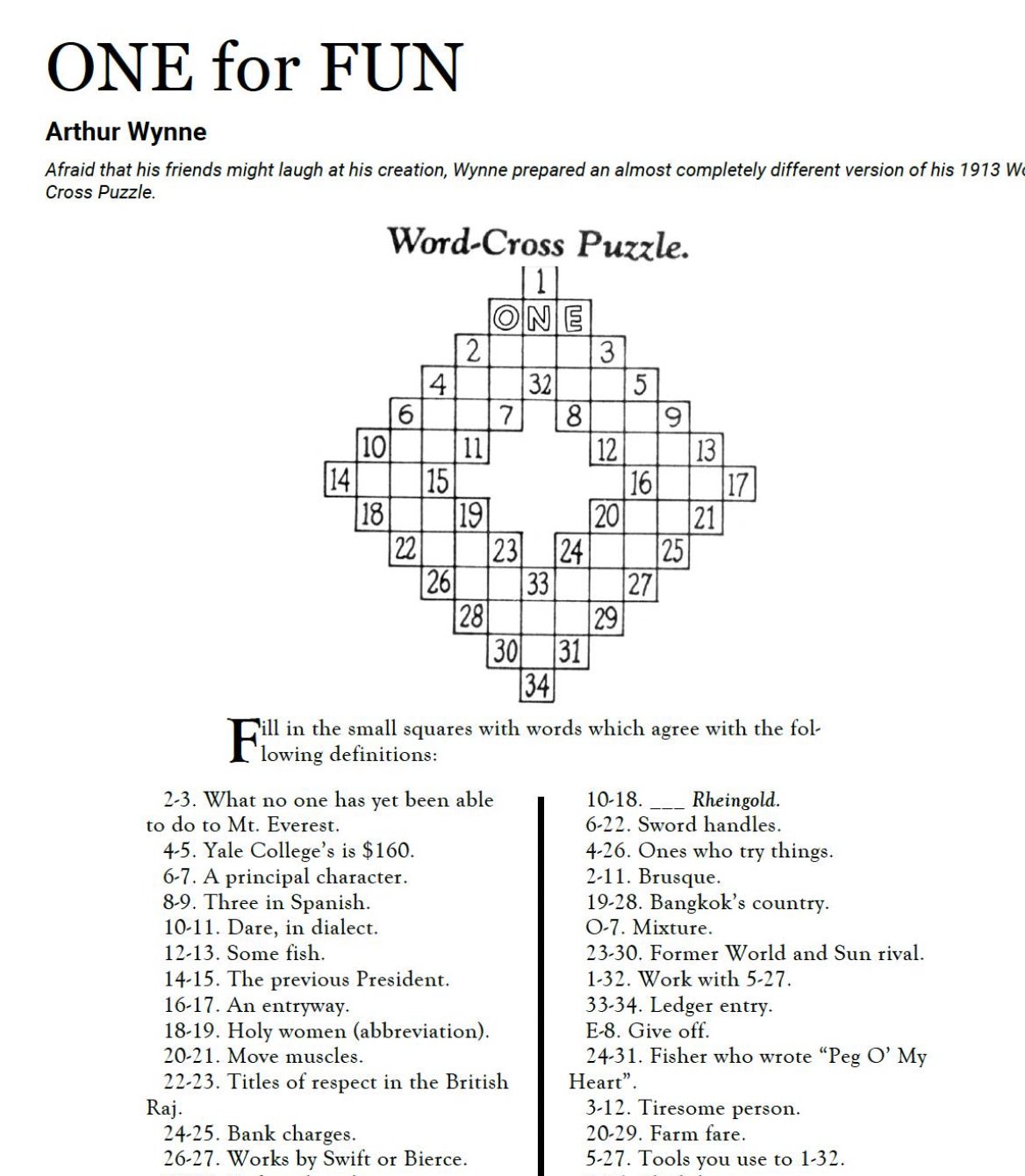 A.J. Jacobs on Twitter "The theme is great historical puzzlers, so the