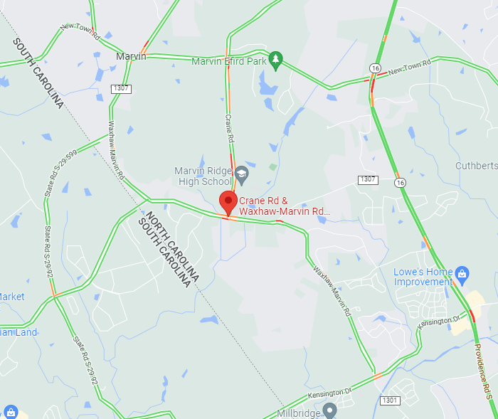 𝐂𝐡𝐚𝐫𝐥𝐨𝐭𝐭𝐞 𝐓𝐫𝐚𝐟𝐟𝐢𝐜𝐆𝐮𝐲 on Twitter "💥Waxhaw Marvin Rd Crane Rd, slow traffic due to a wreck with