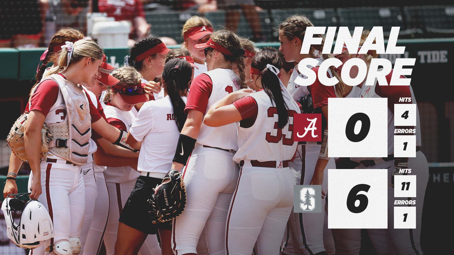 Alabama Softball on Twitter "Stanford wins game 7 as Alabama's season