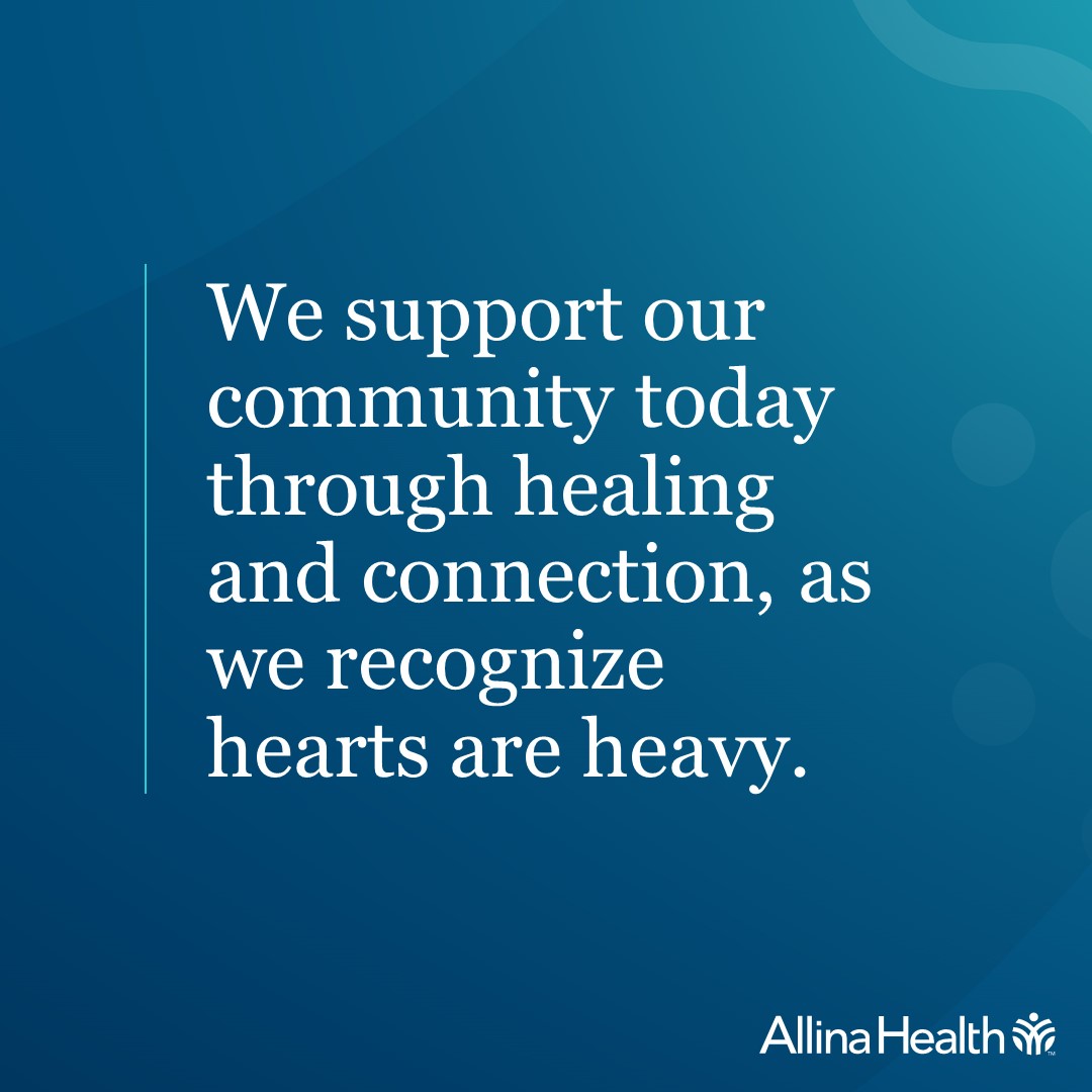 Allina HealthさんはTwitterを使っています 「(1/3) Many of us are grieving