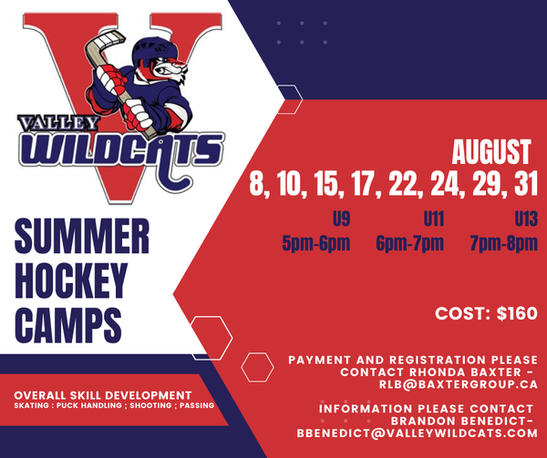 Valley Wildcats on Twitter "Summer Hockey Camps are here! U15U18U21