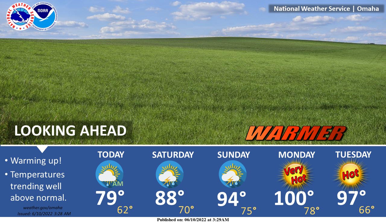 NWS Omaha on Twitter "We'll have one more comfortable day today, and