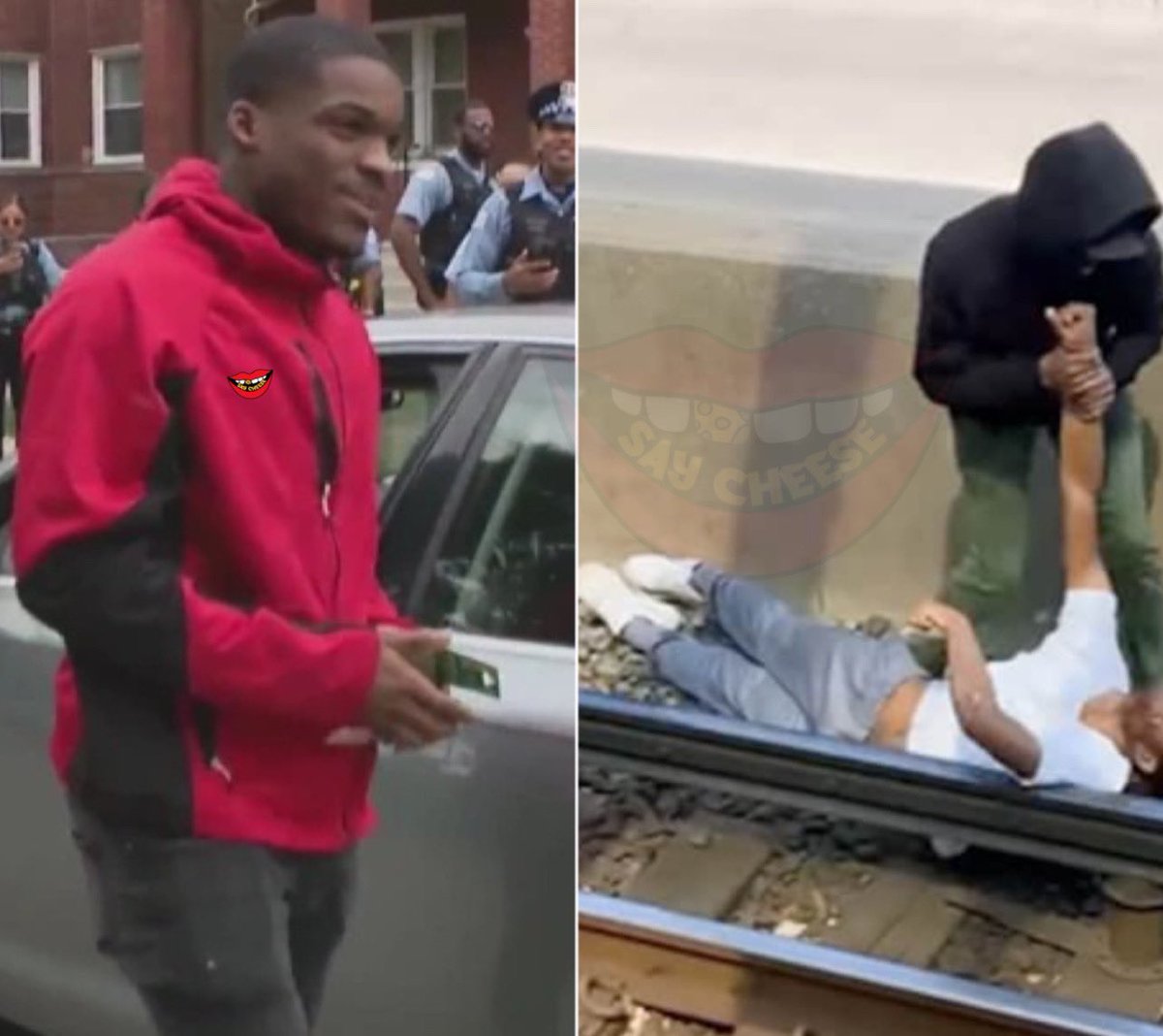SAY CHEESE! 👄🧀 on Twitter "A Chicago man who jumped onto train tracks