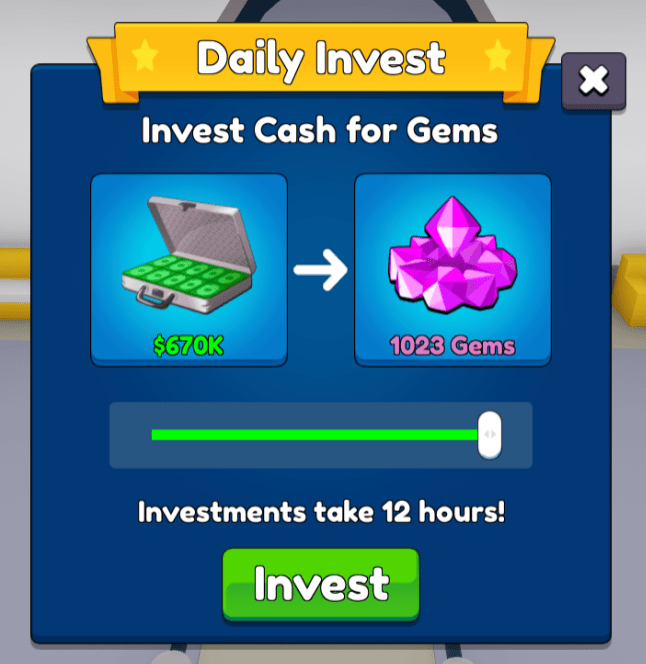 Absolute Zero! Games on Twitter "Update! 💰 Exchange your cash for gems