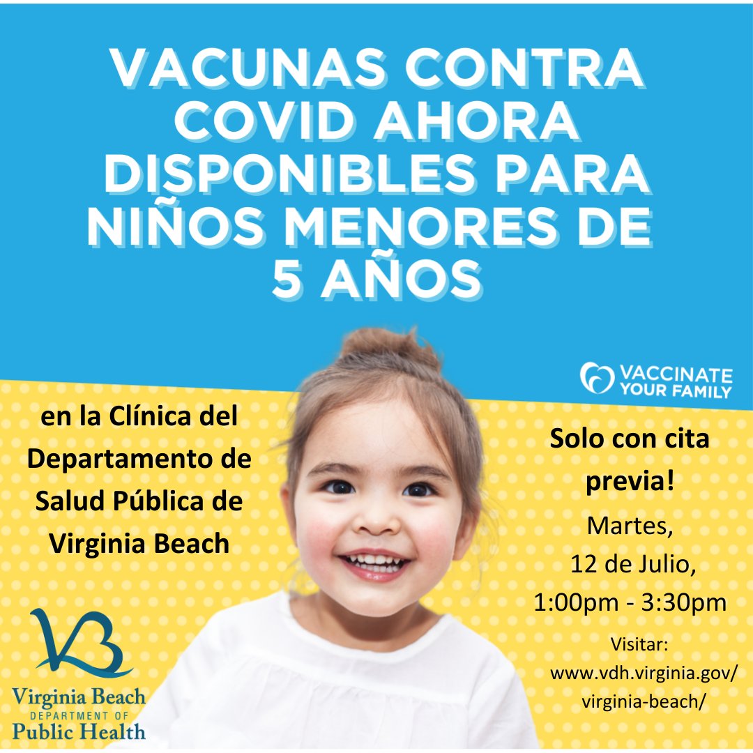 Virginia Beach Department of Public Health on Twitter "Vacunas contra