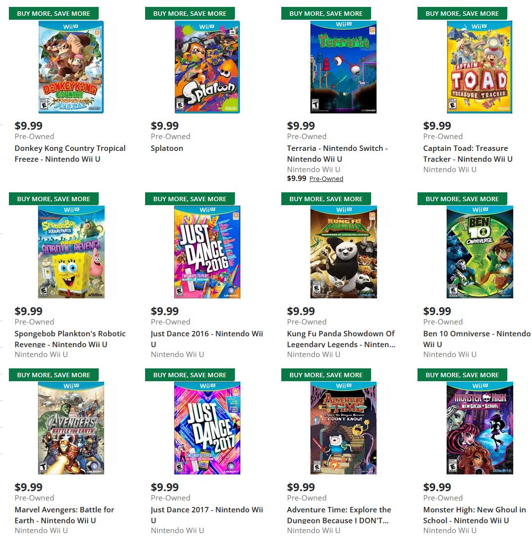 Cheap Ass Gamer on Twitter "4 PreOwned Wii U Games (9.99 or less