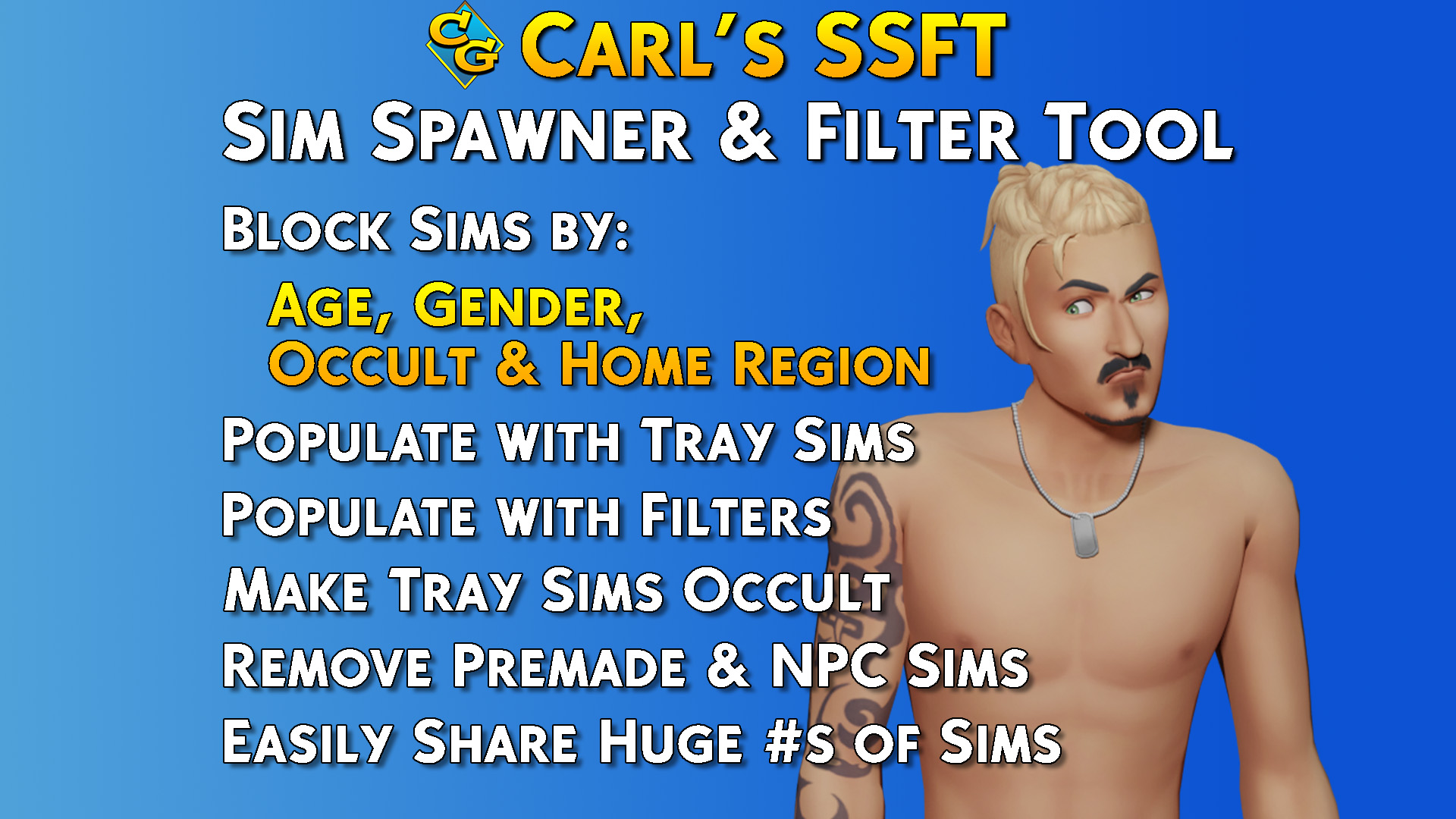 Carl's Sims 4 Guide on Twitter "My Sims4 Sims Spawner & Filter Tool is now up to version 1.02