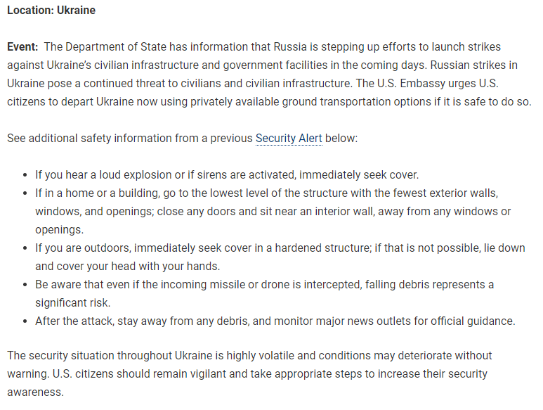 OSINTtechnical on Twitter "Security Alert U.S. Embassy Kyiv, Aug. 23