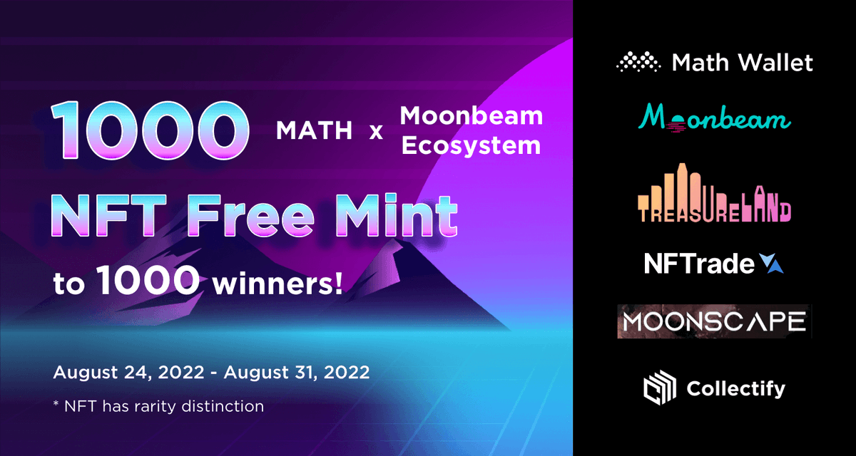 MathWallet on Twitter "MATH x Moonbeam Ecosystem NFT Free Mint! 🎁1000
