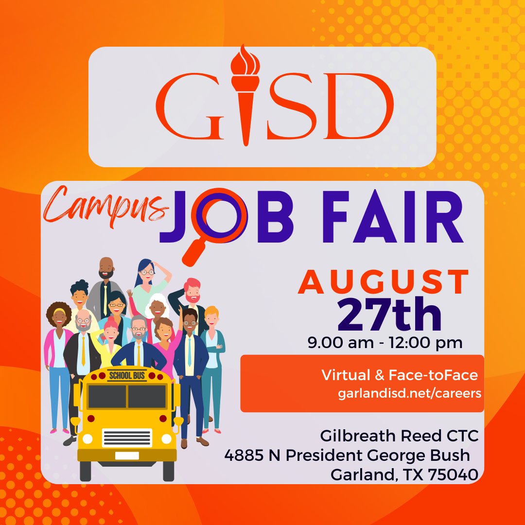 Garland ISD on Twitter "2 is better than 1! Join us this Saturday