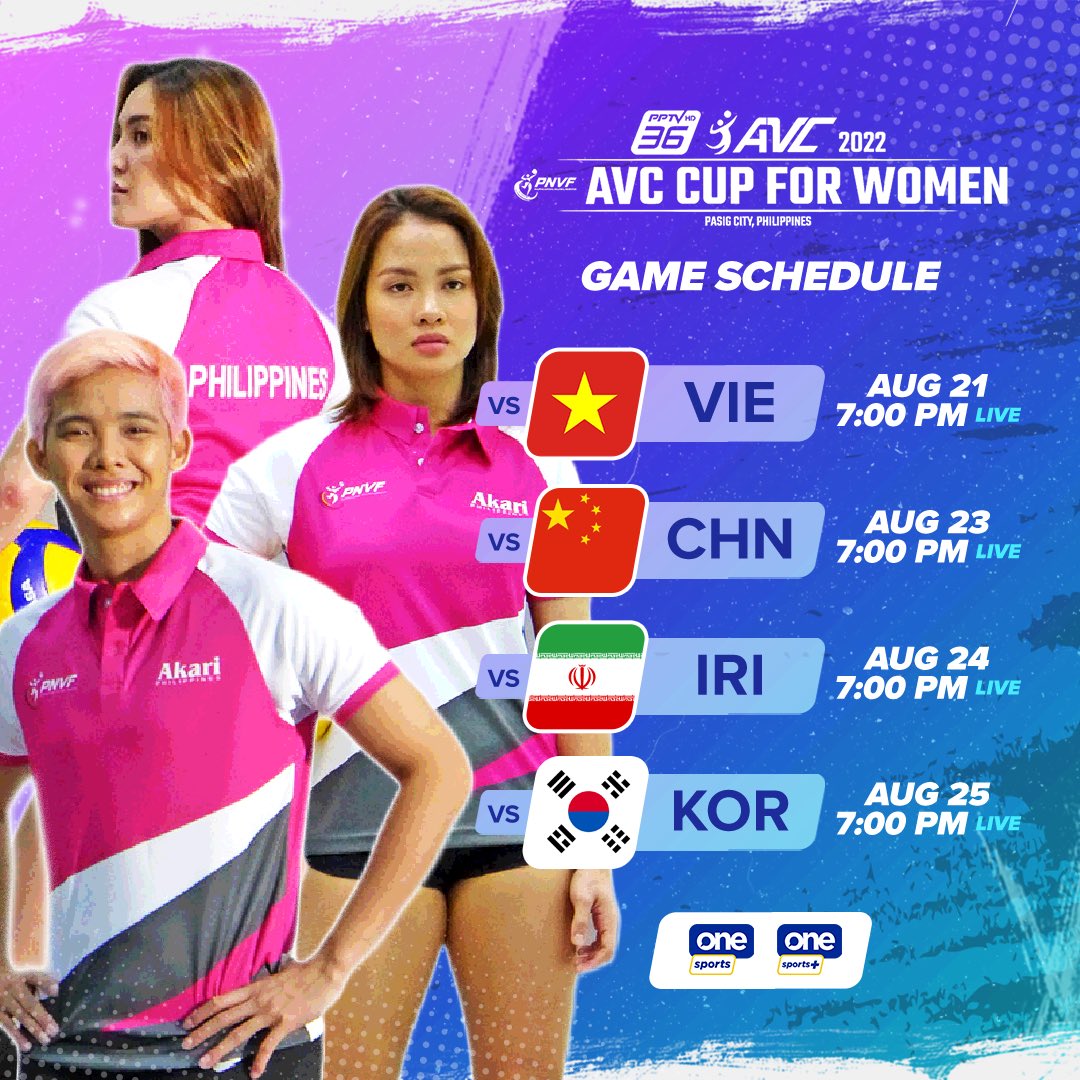 One Sports on Twitter "Check out the full schedule of the Philippine Women's Volleyball Team in