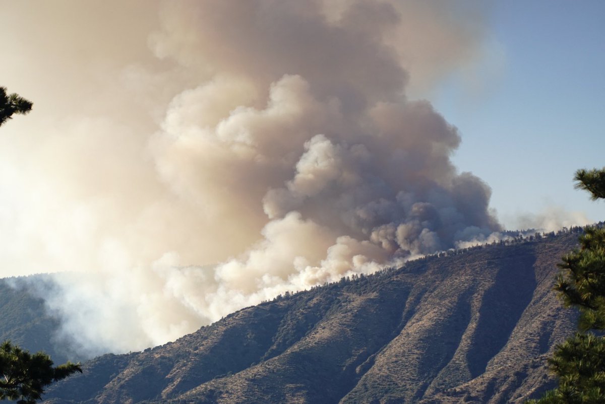 Javier Hernandez on Twitter "View of RadfordFire from the south east at Jenks Lake Road