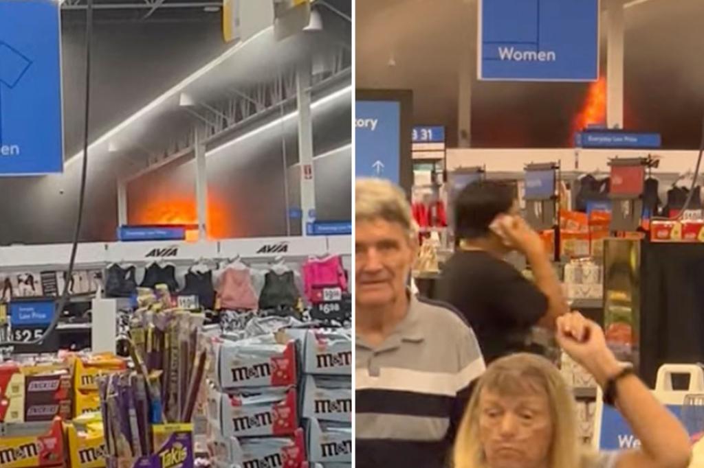 New York Post on Twitter Walmart shoppers flee as fire erupts