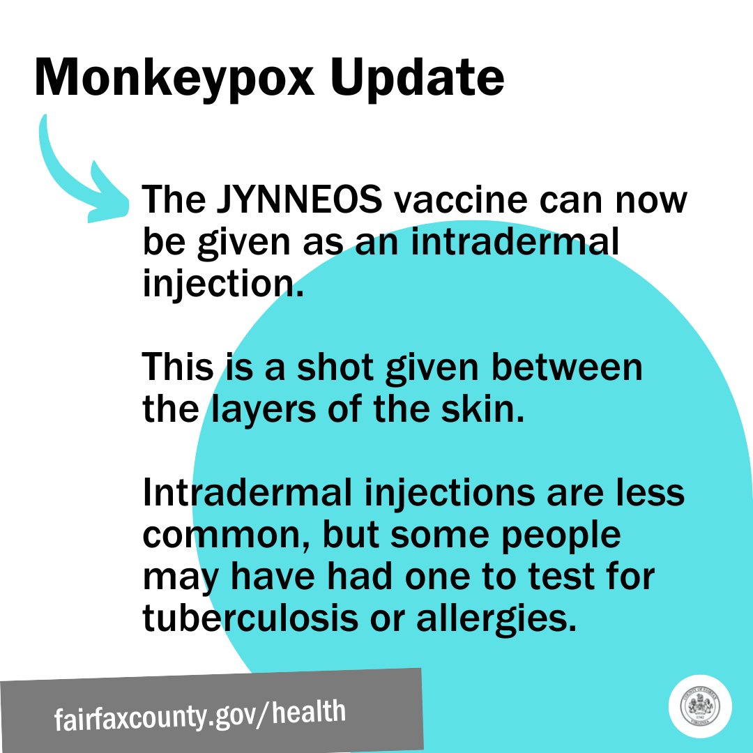 FairfaxCounty Health on Twitter "The JYNNEOS vaccine is now being