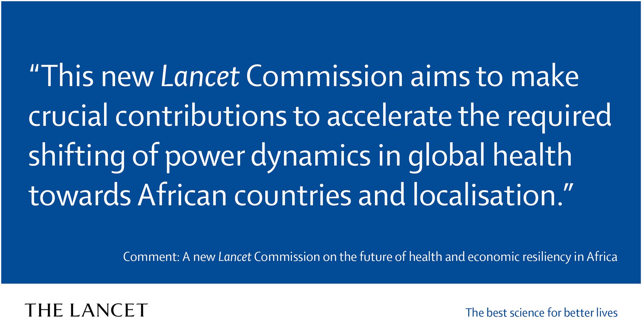 The Lancet on Twitter ""The future of global health depends on a successful Africa