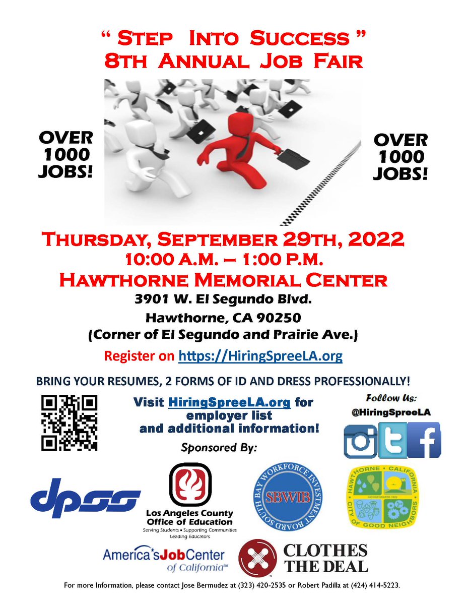 County of Los Angeles DPSS on Twitter "The 8th Annual “Step Into Success” Job Fair is taking