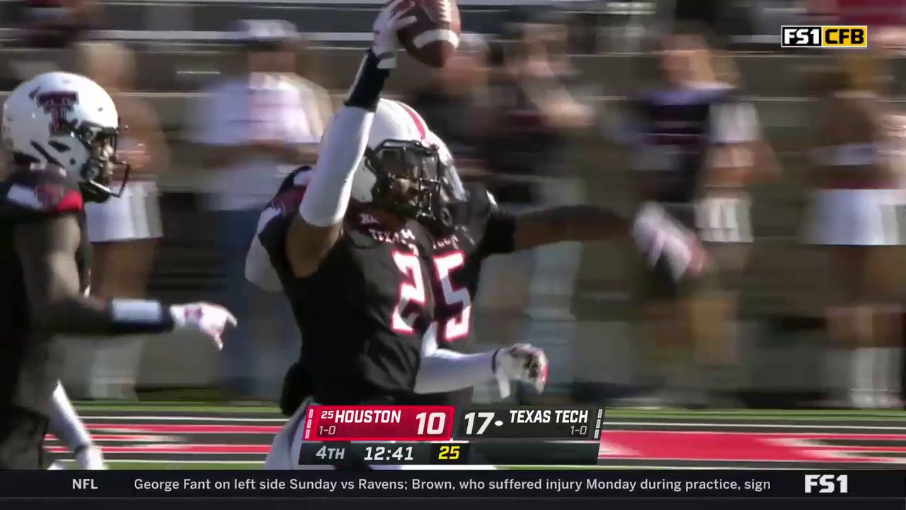 FOX College Football on Twitter "Reggie Pearson Jr. with the BIG INT 🤩🔥 TexasTechFB back with