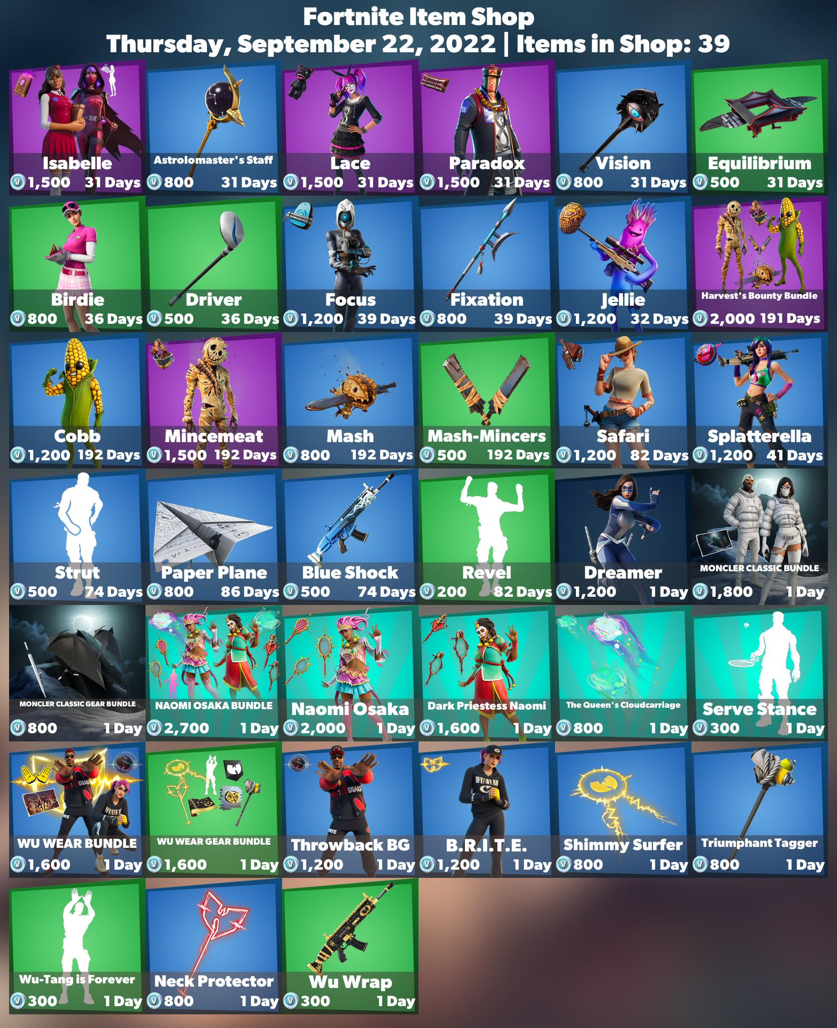 iFireMonkey on Twitter "🛒 Fortnite Item Shop ⏰ Thursday, September 22