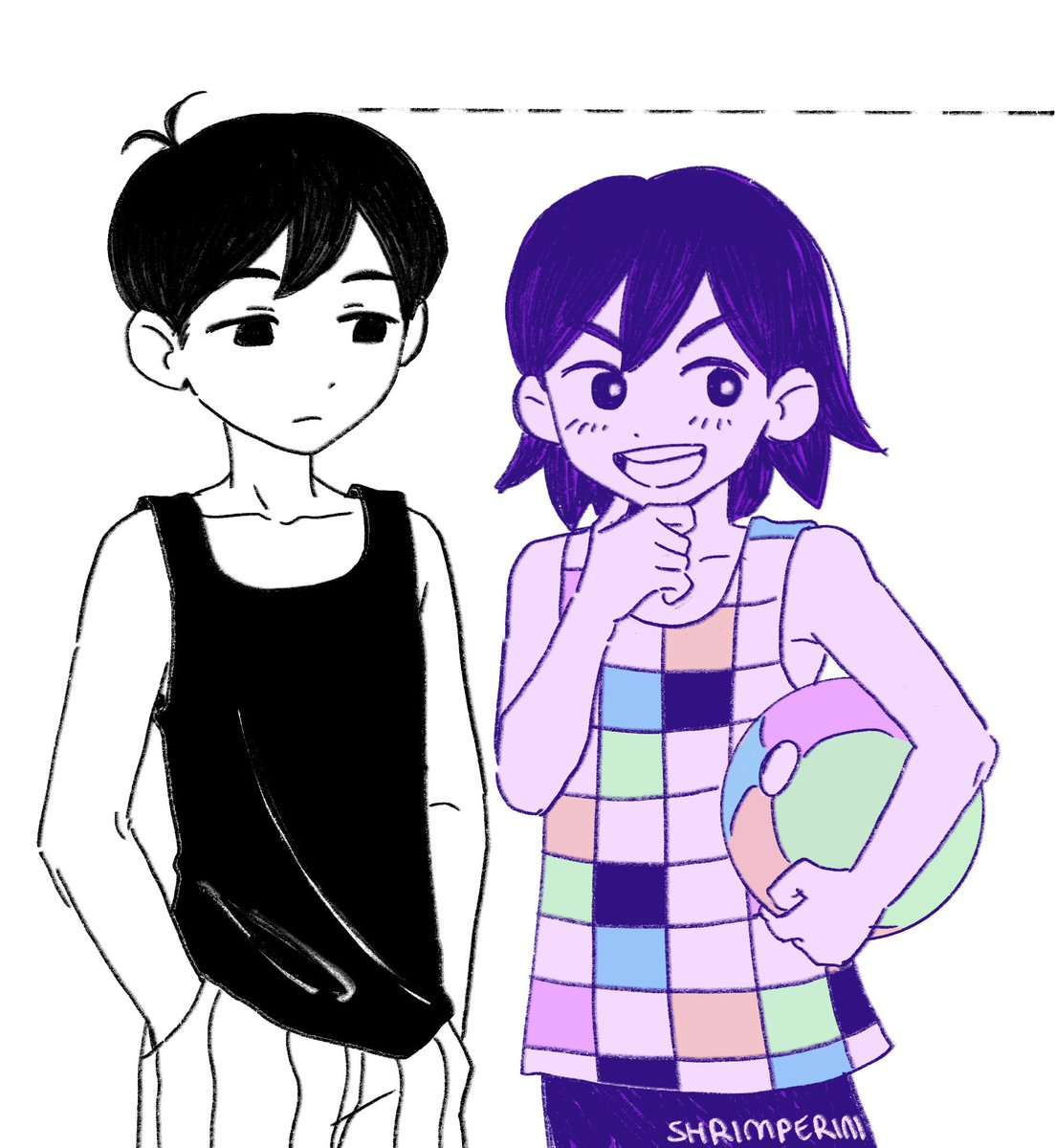 shrimperini on Twitter "Why so tall ?! 😡 omorisuntan omorifanart"