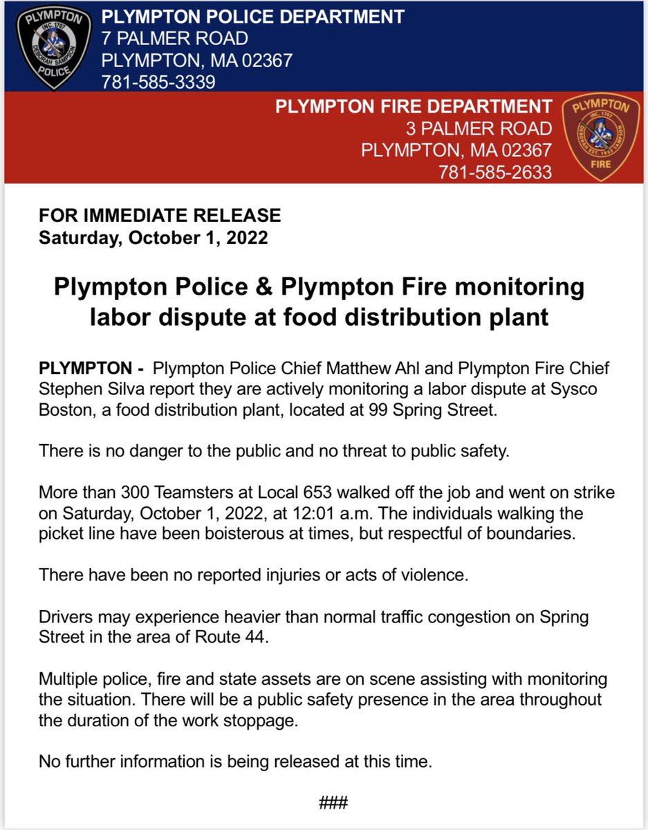 Plympton MA Police on Twitter "Plympton Police & Plympton Fire