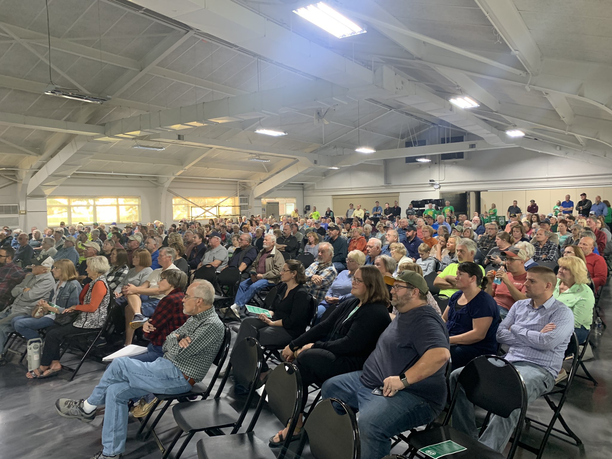 Peter Blanchard on Twitter "Crowd of several hundred in attendance