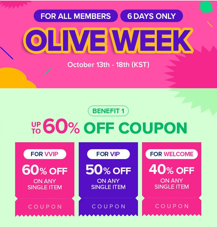 BTS Merch⁷ (SLOW) on Twitter "Olive Young Oct 1318 Up to 60 off