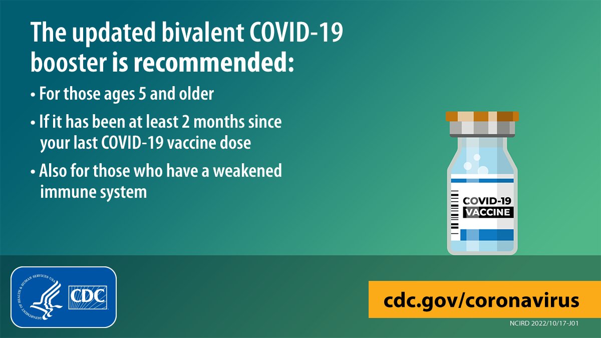 CDC on Twitter "The updated bivalent COVID19 booster provides broader