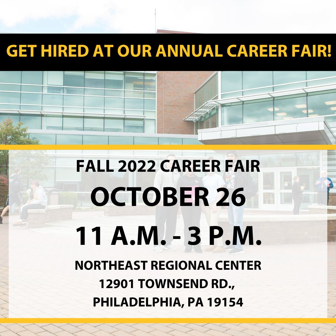Community College of Philadelphia on Twitter "The Career Fair will