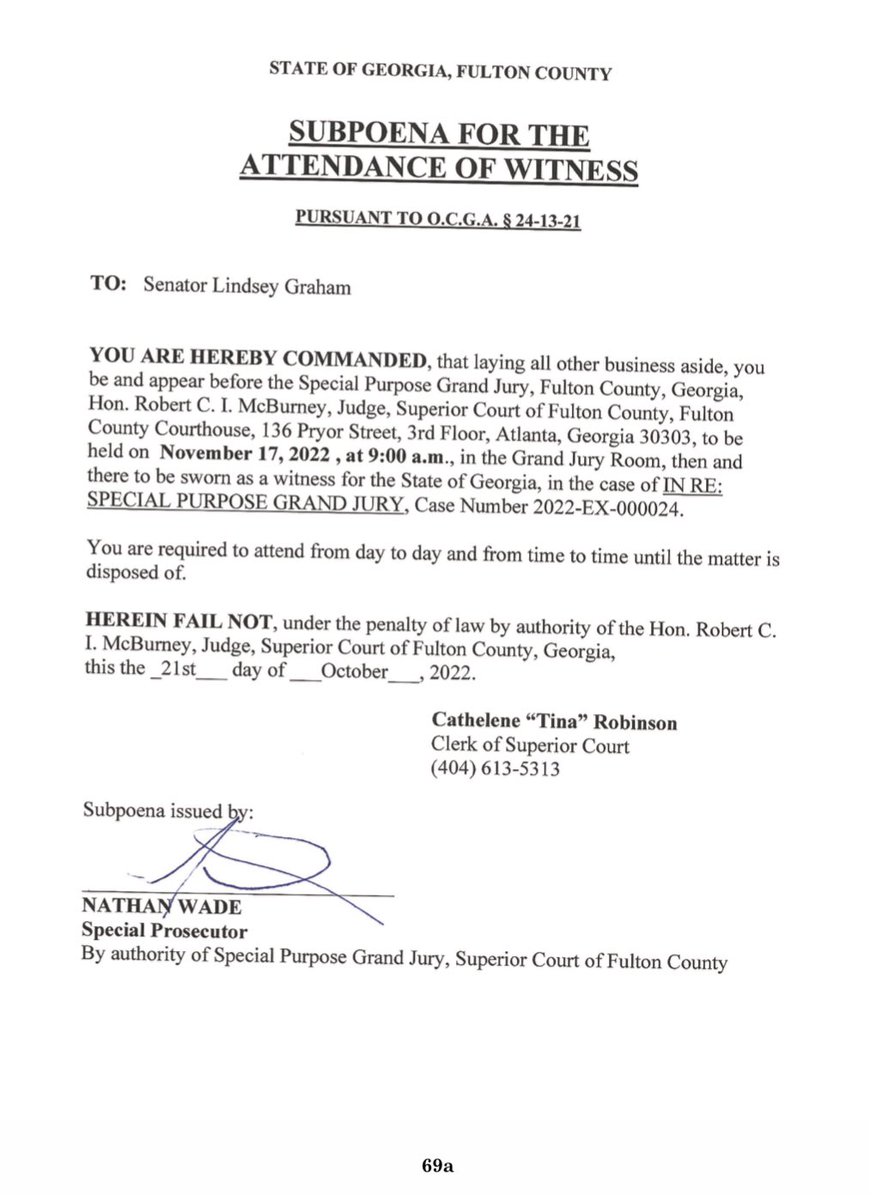 Anna Bower on Twitter "Graham is now scheduled to testify on November