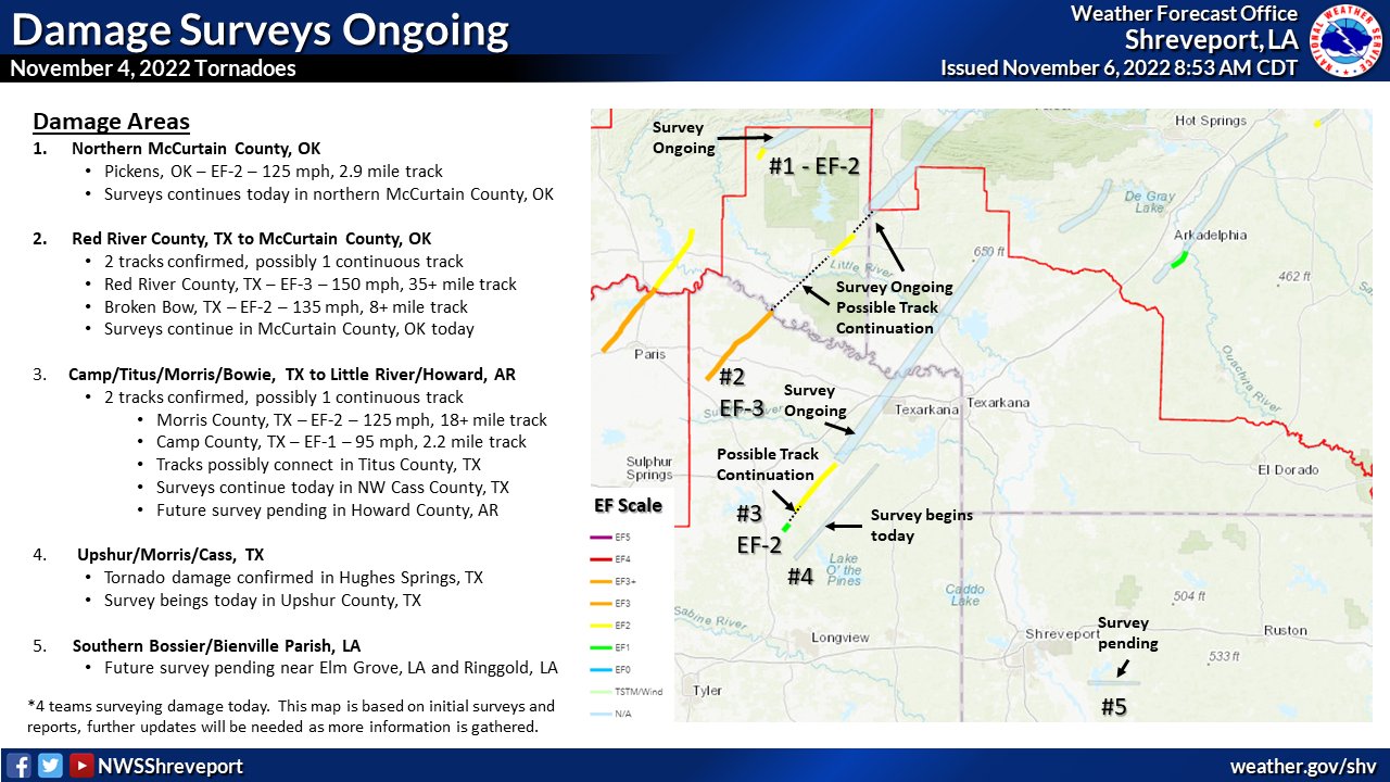 NWS Shreveport on Twitter "Here is our damage survey plan with four