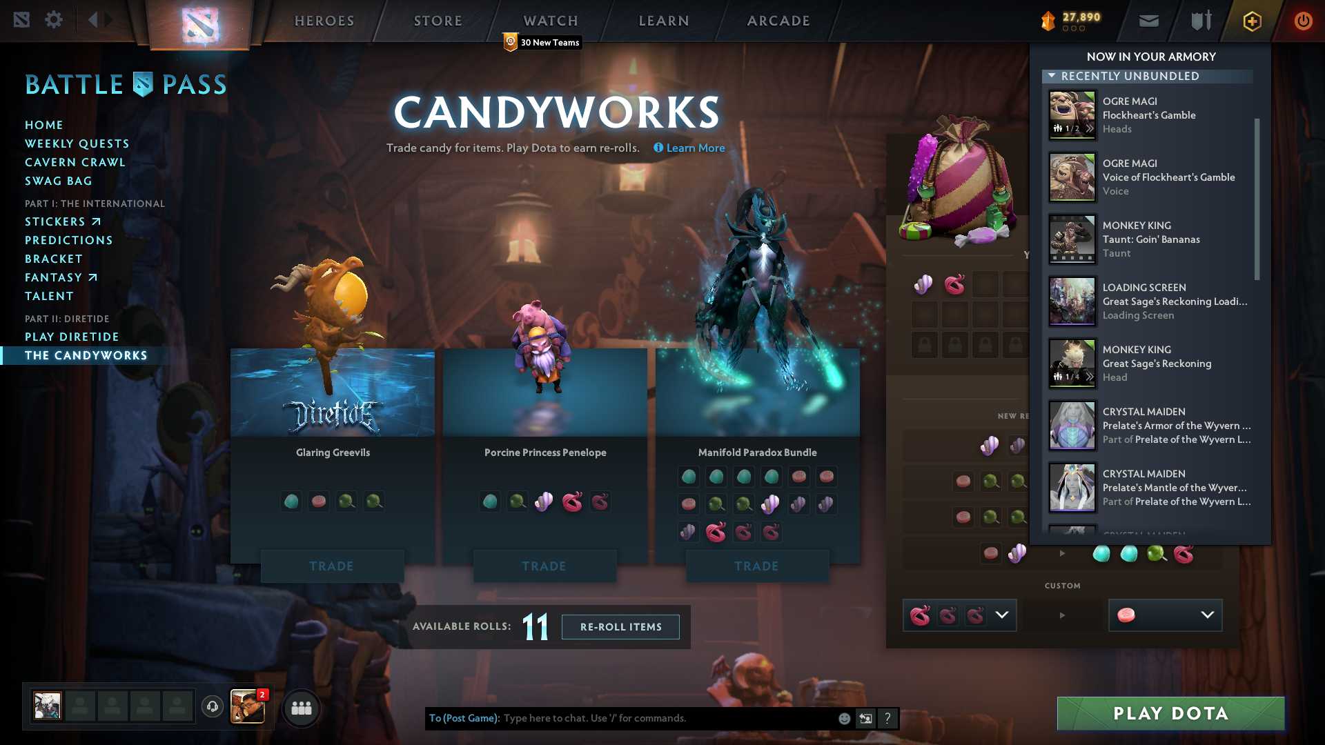 Reddit Dota 2 on Twitter "this is 3rd Arcanas from Rerolling