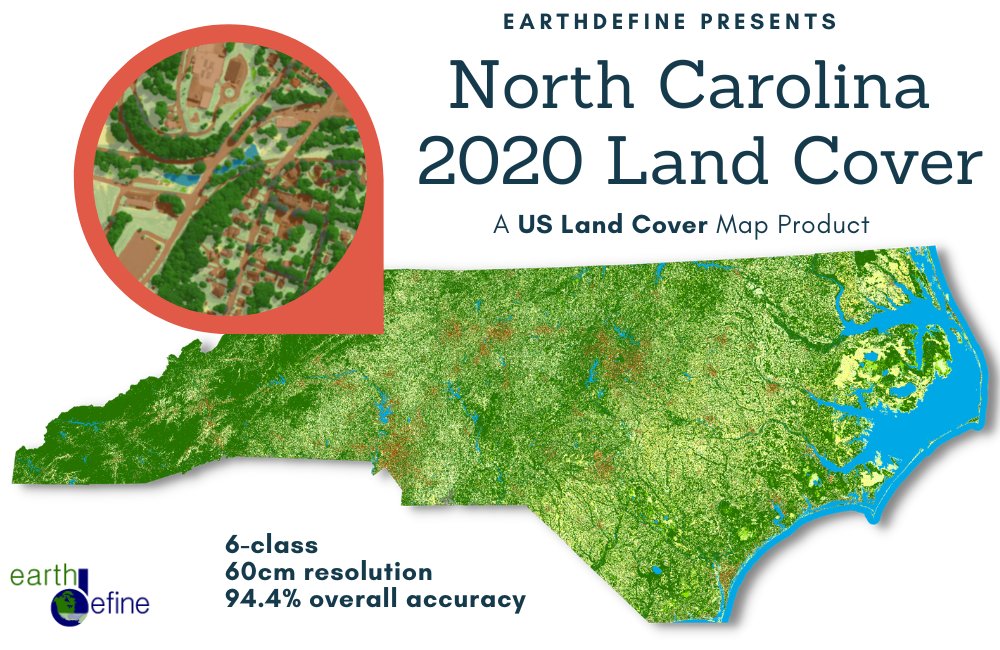 EarthDefine on Twitter "North Carolina 2020 US Land Cover is now available! To learn more about