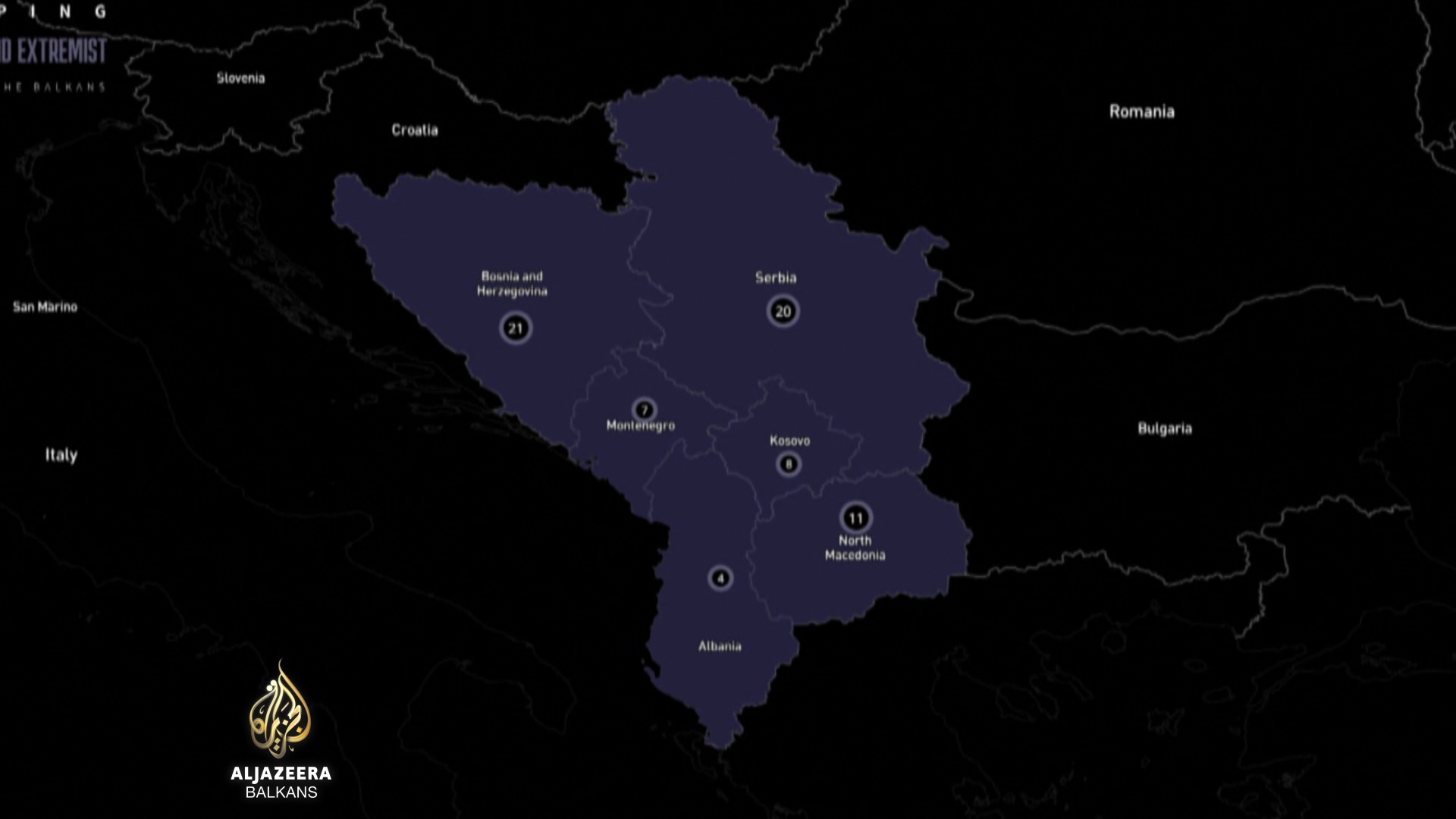 Show Me A Map Of Alabama Al Jazeera Balkans on Twitter "Mapa desničarskih i ekstremističkih