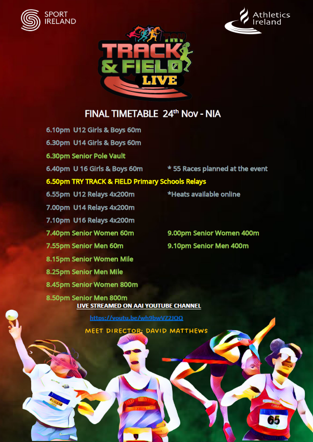 Athletics Ireland on Twitter "💥TRACK AND FIELD LIVE IS BACK TONIGHT💥 📅