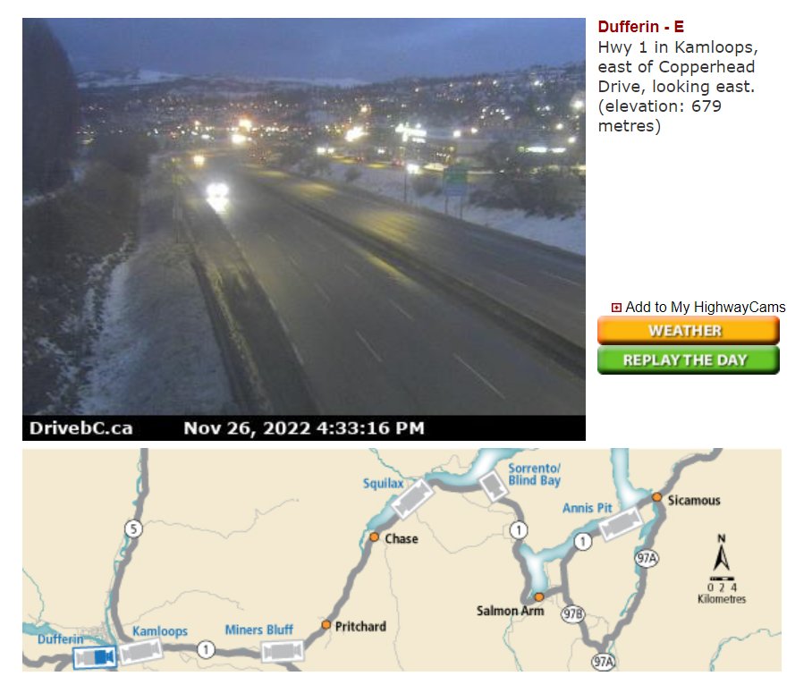 DriveBC on Twitter "Current road conditions DriveBC's cam Page