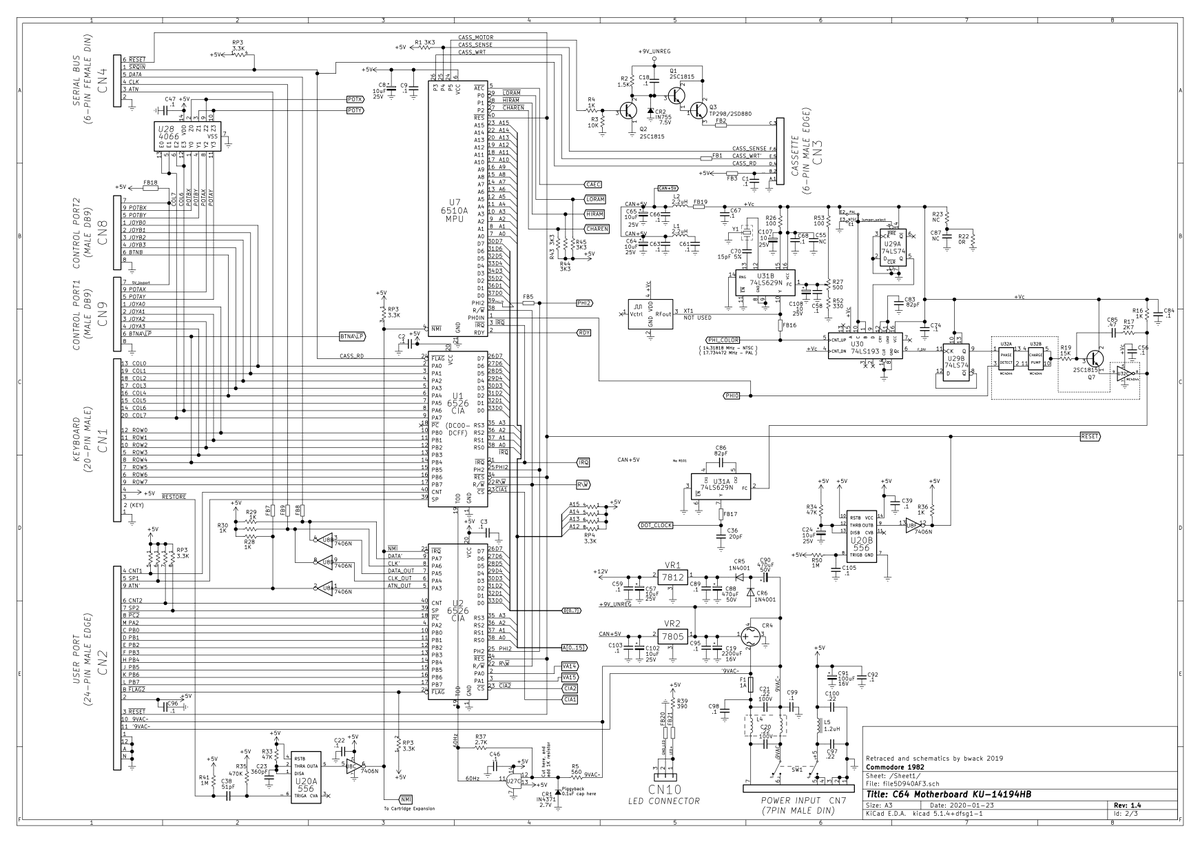 Gregorio Naçu on Twitter: "From 2019, this #C64 schematic by @bwack77