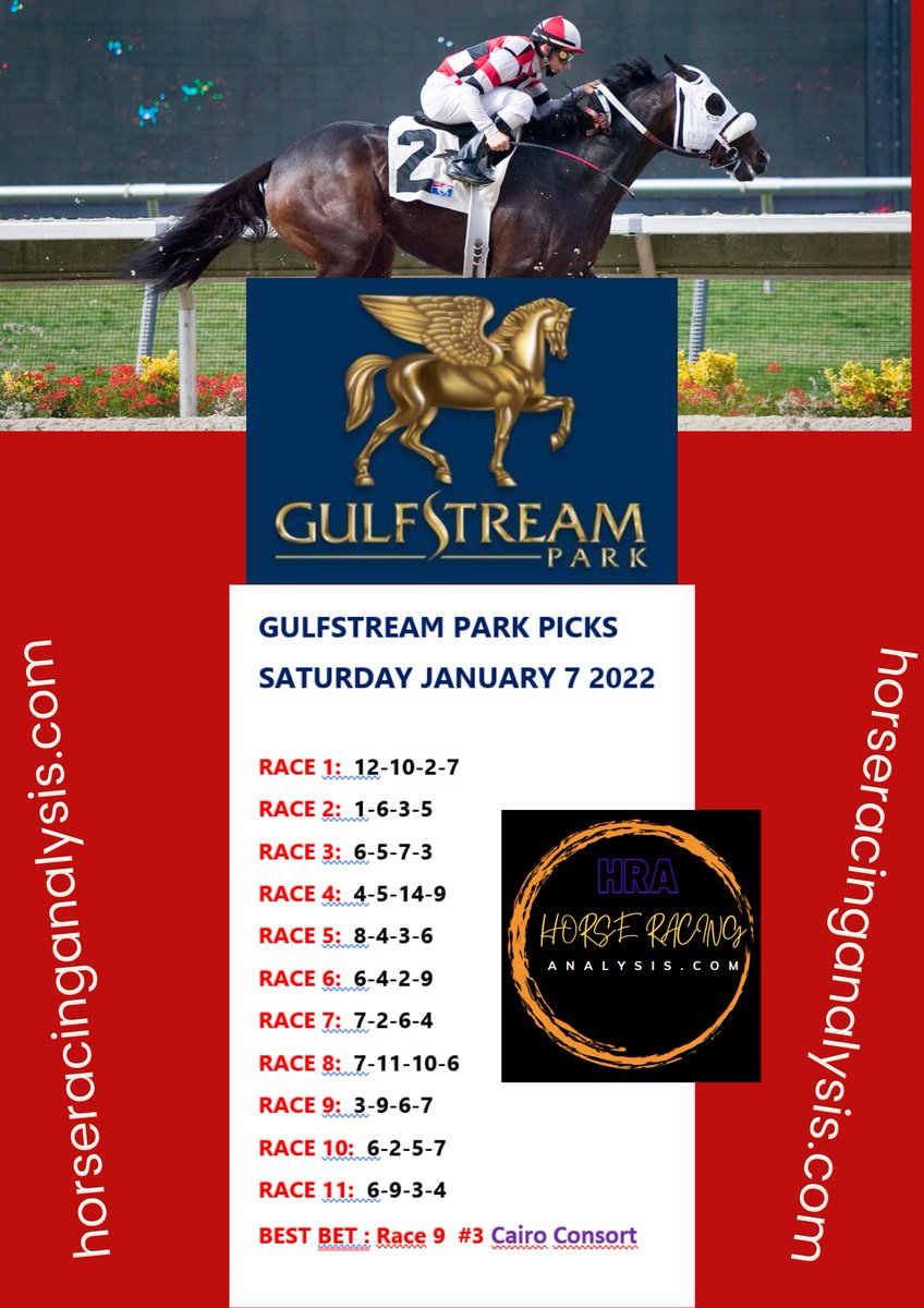 HorseRacingAnalysis on Twitter "GULFSTREAM PARK PICKS SATURDAY JANUARY