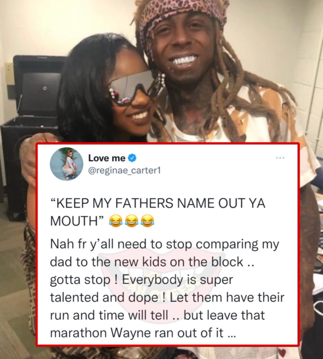 SAY CHEESE! 👄🧀 on Twitter: "Reginae Carter wants people to stop comparing new rappers to Lil Wayne"