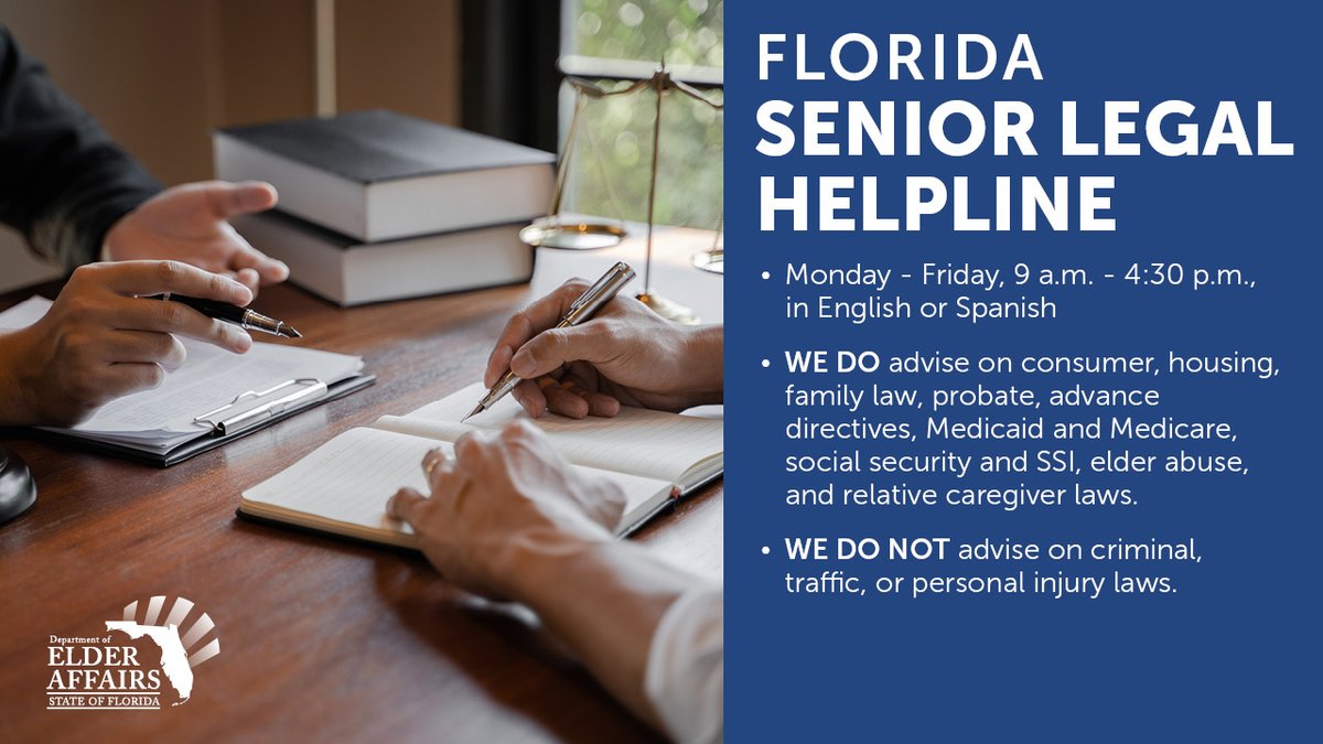 City of Boynton on Twitter "RT elderaffairs The Florida Senior Legal Helpline (18888957873