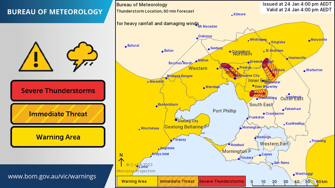 Bureau of Meteorology, Victoria on Twitter "The Severe Thunderstorm Warning has been updated