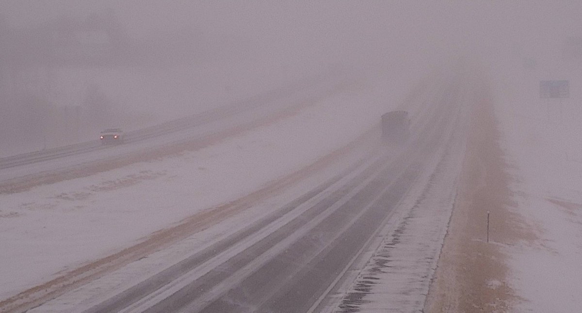 SDDOT on Twitter "Gusty winds, blowing snow, and low visibility is