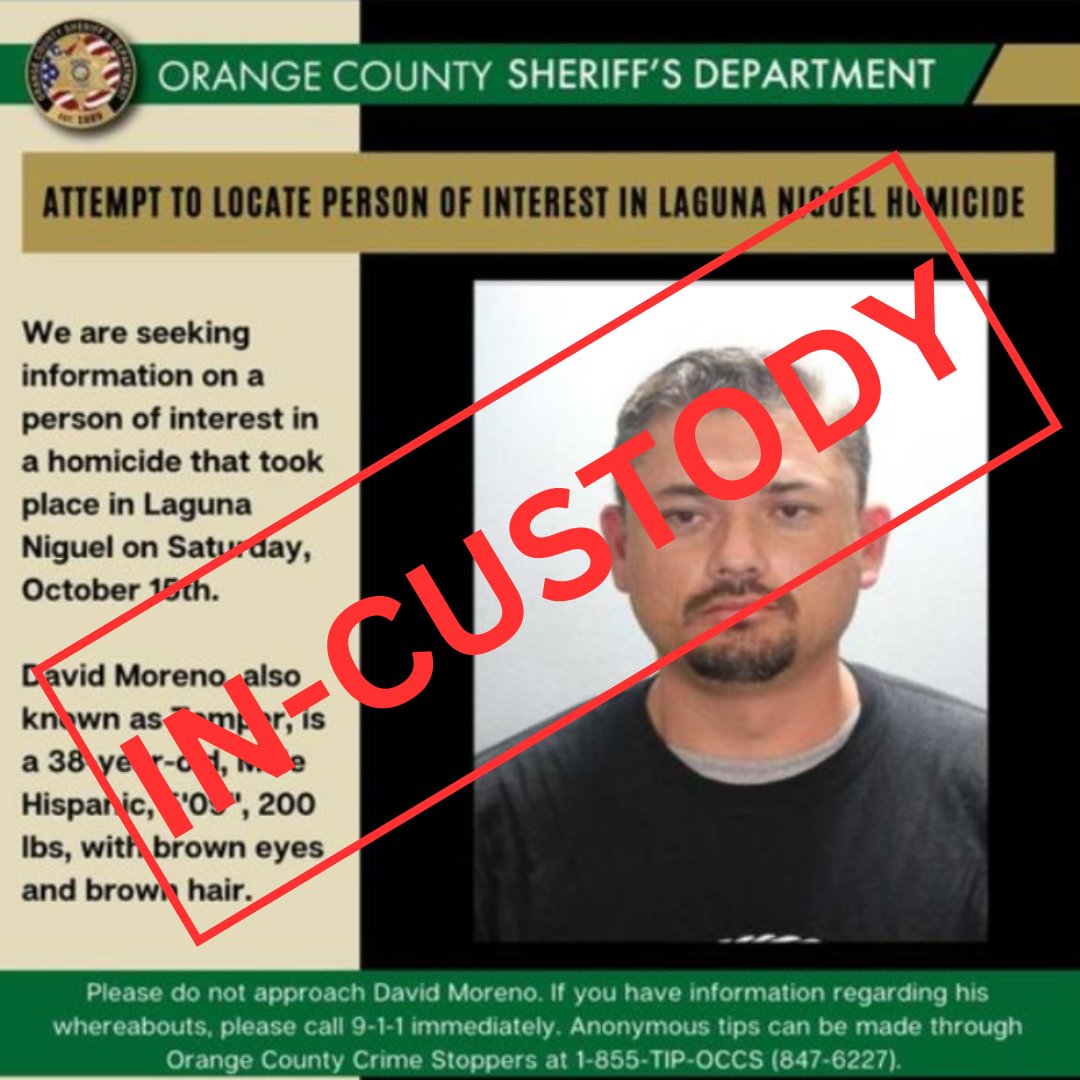 OC Sheriff, CA on Twitter "Update The OCSD Homicide detail conducted an exhaustive and