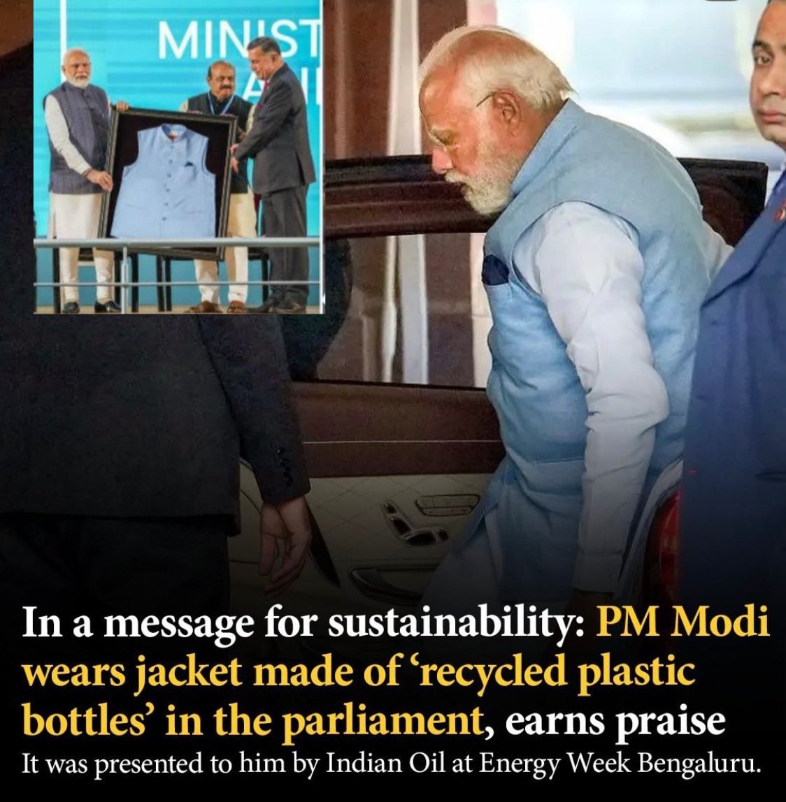 Plastics impact campaign on Twitter "Indian prime Minister MODI wears