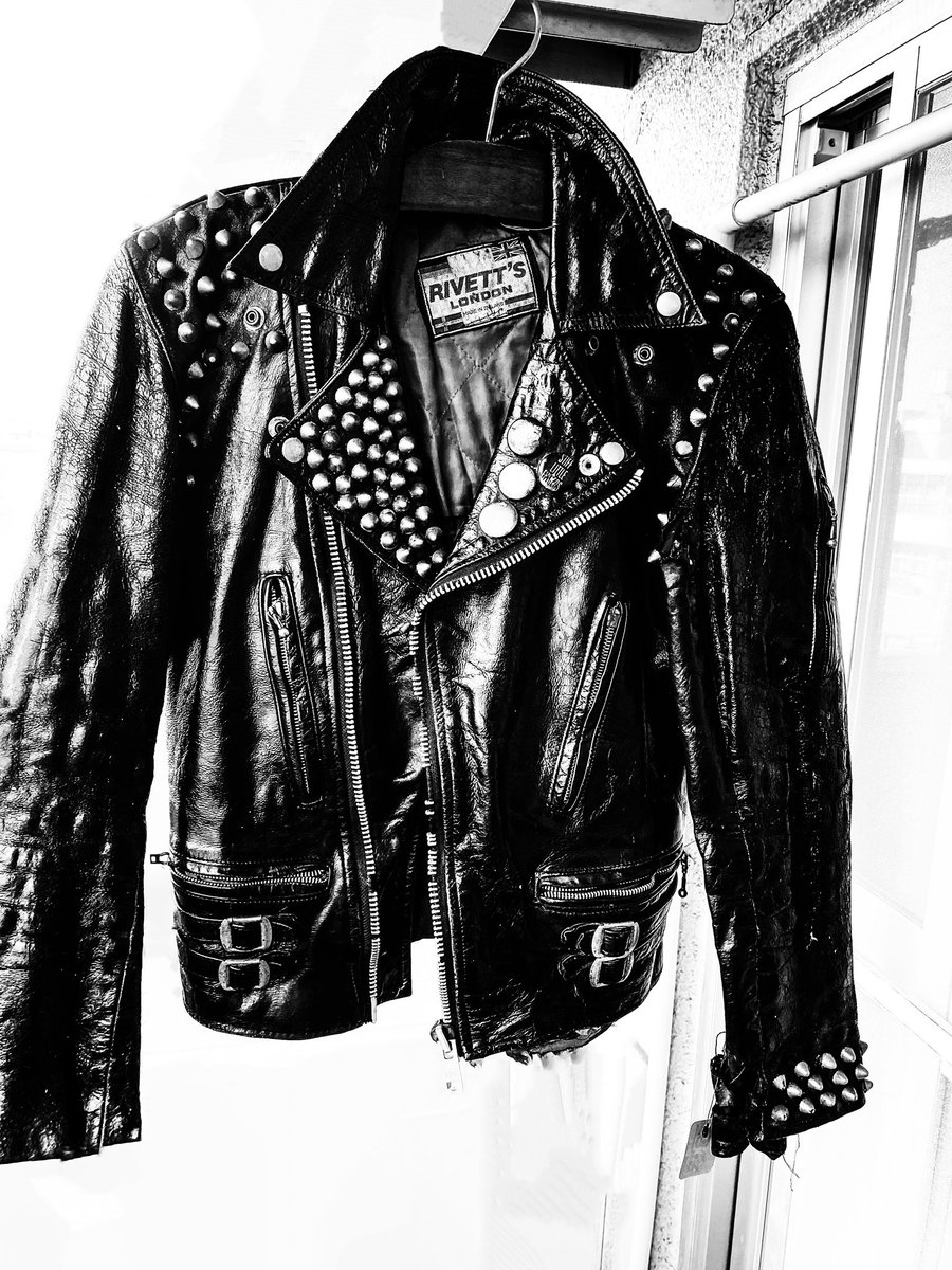 skitklass on Twitter "A very old leather jacket is being repaired"