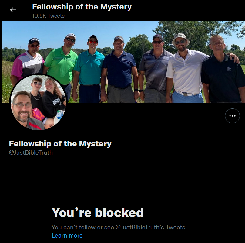 Dave on Twitter "RT KJVliteracy Then why did you block me? What